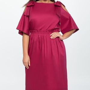 ELOQUII Bow Tie Cold Shoulder Dress US size 26